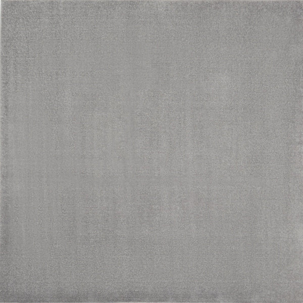 Homeroots 5' X 5' Silver Grey Square Non Skid Indoor Outdoor Area Rug  Polypropylene 479846