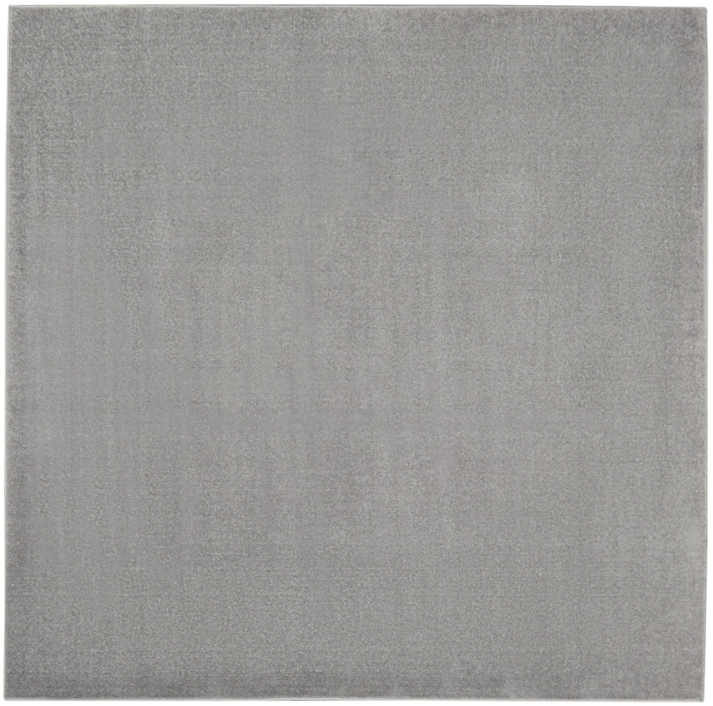 Homeroots 5' X 5' Silver Grey Square Non Skid Indoor Outdoor Area Rug  Polypropylene 479846