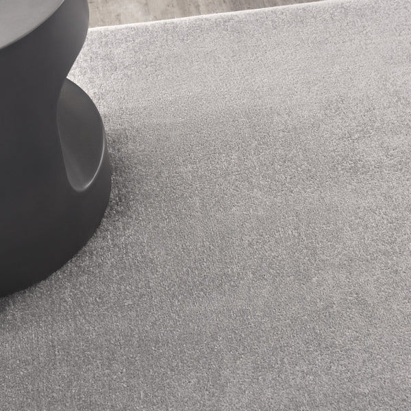 Homeroots 5' X 5' Silver Grey Square Non Skid Indoor Outdoor Area Rug  Polypropylene 479846