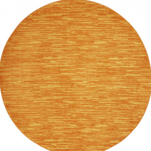 Homeroots 6' X 6' Sunburst Round Non Skid Indoor Outdoor Area Rug  Polypropylene 479860
