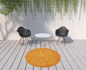 Homeroots 6' X 6' Sunburst Round Non Skid Indoor Outdoor Area Rug  Polypropylene 479860