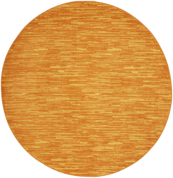 Homeroots 6' X 6' Sunburst Round Non Skid Indoor Outdoor Area Rug  Polypropylene 479860