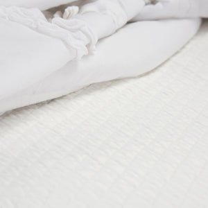 Homeroots White King 100% Cotton 300 Thread Count Washable Down Alternative Comforter  100% Cotton 479865