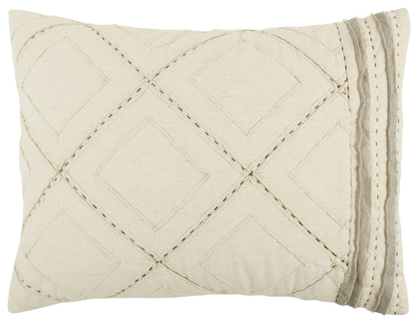 HomeRoots Ivory Kantha Quilt Set - King Size, Artisan-Crafted Cotton, Lightweight for All-Season Comfort & Style 479869