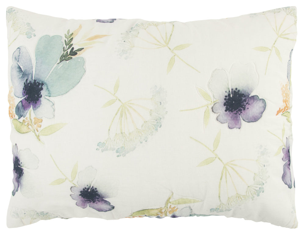 Homeroots White-multi Queen 100% Cotton 300 Thread Count Machine Washable Down Alternative Comforter  100% Cotton 479889