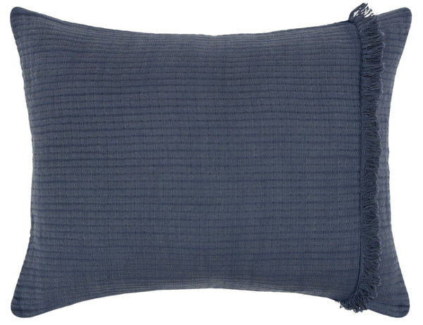 HomeRoots Indigo Checkered King Quilt - Luxurious All-Season Comfort, Elegant Design, Perfect for Any Bedroom Style 479899