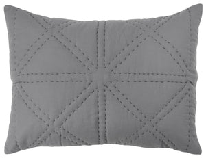 Homeroots Gray Queen 100% Cotton 300 Thread Count Machine Washable Down Alternative Comforter  100% Cotton 479915