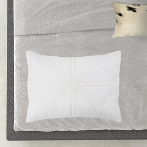 Homeroots White Queen 100% Cotton 300 Thread Count Machine Washable Down Alternative Comforter  100% Cotton 479921