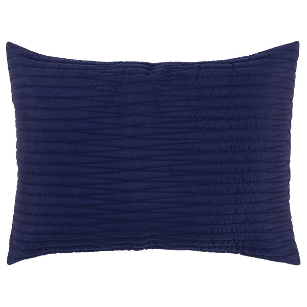 HomeRoots Indigo King Quilt - Luxurious Geometric Design, Soft Microfiber, All-Season Comfort, Easy Care! 479930