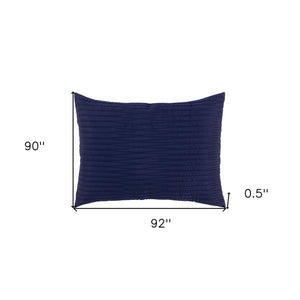 Homeroots Indigo Queen Microfiber 300 Thread Count Machine Washable Down Alternative Comforter  100% Polyester 479931