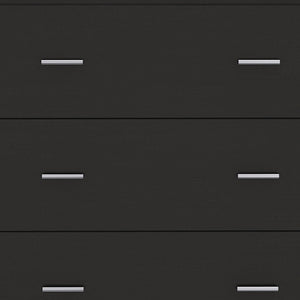 Homeroots 32" Black Three Drawer Dresser  Manufactured Wood 479991