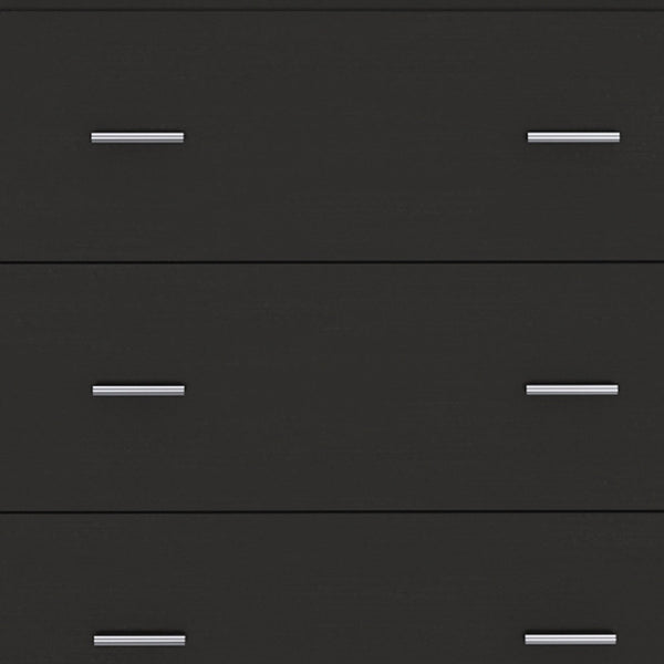 Homeroots 32" Black Three Drawer Dresser  Manufactured Wood 479991