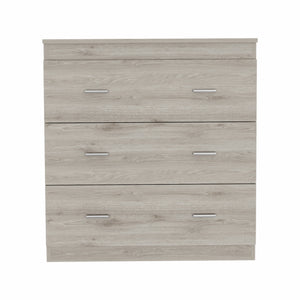 Homeroots 32" Light Gray Three Drawer Dresser  Manufactured Wood 479992