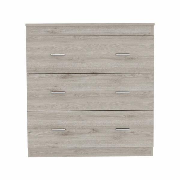 Homeroots 32" Light Gray Three Drawer Dresser  Manufactured Wood 479992