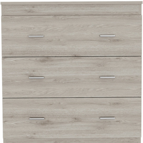 Homeroots 32" Light Gray Three Drawer Dresser  Manufactured Wood 479992