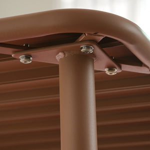 English Elm Sera outdoor square table - waterproof metal courtyard bistro table for balcony, villa, versatile seating Light Brick Red W3318P308271