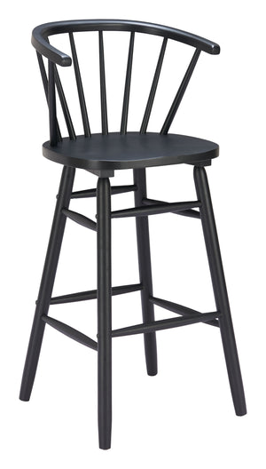 Zuo Modern Stenger Barstool Set Of 2 - Modern Rubberwood Design With Comfort For Your Stylish Space Black Rubberwood 110524-zuo-modern