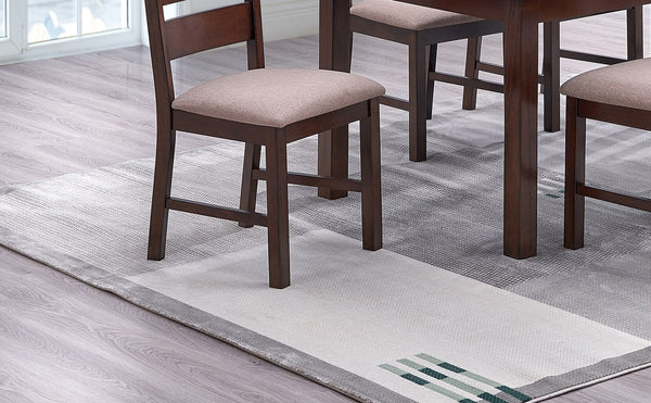 English Elm Contemporary Solid Wood Ladder-Back Dining Chairs Set of 2 with Upholstered Cushions, Comfortable Support B011P194286