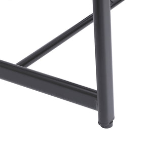 English Elm 27''H Ergonomic Barstool Set of 3 — Modern Black Metal & MDF Counter Chairs with Backrest, 220lbs W1757P265184