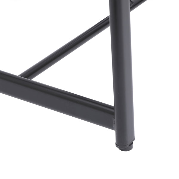 English Elm 27''H Ergonomic Barstool Set of 3 — Modern Black Metal & MDF Counter Chairs with Backrest, 220lbs W1757P265184