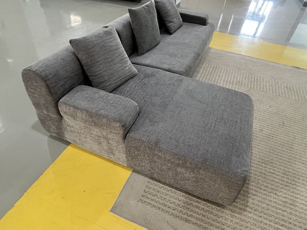 English Elm Cloud boneless sofa with anti-slip base, memory foam deep-seat modular sleeper, storage pocket comfort LIGHT GREY W861S00015