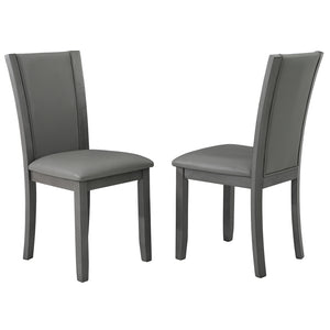 English Elm 6-Piece Modern Dining Table Set For 6 - Stylish Grey Wooden Table, Bench & Upholstered Chairs W1998S00066
