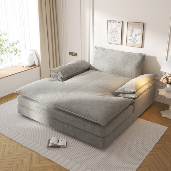 English Elm Modern Oversized Double Chaise Lounge Chair - Luxurious Chenille Sofa For Living Rooms & Reading Nooks W1885S00185