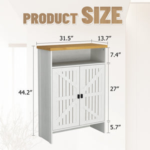 English Elm Modern Six-Drawer MDF Cabinet with Rounded Metal Corners, Smooth Glides & Sleek Minimalist Style White W3226P279089
