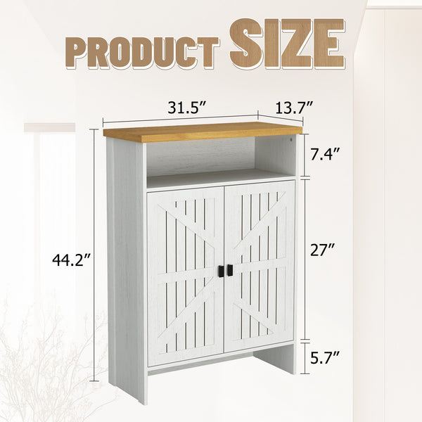 English Elm Modern Six-Drawer MDF Cabinet with Rounded Metal Corners, Smooth Glides & Sleek Minimalist Style White W3226P279089
