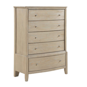 English Elm Classic Farmhouse Five Drawer Chest Solid Wood Beige Bedroom Storage Furniture B011P435299