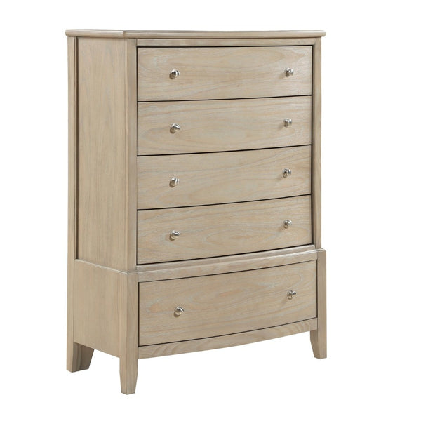 English Elm Classic Farmhouse Five Drawer Chest Solid Wood Beige Bedroom Storage Furniture B011P435299