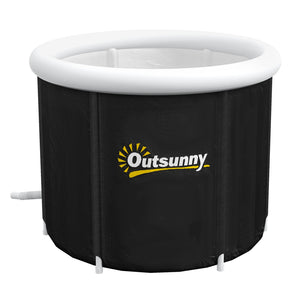 English Elm Outsunny 79G Portable Ice Bath Tub with Thermo & Inflatable Covers, Carry Bag, Fast Drain Valve W2225P200853