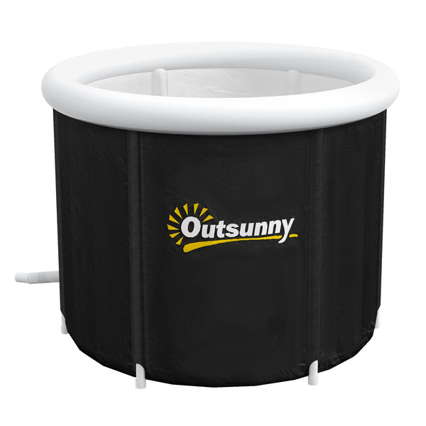 English Elm Outsunny 79G Portable Ice Bath Tub with Thermo & Inflatable Covers, Carry Bag, Fast Drain Valve W2225P200853
