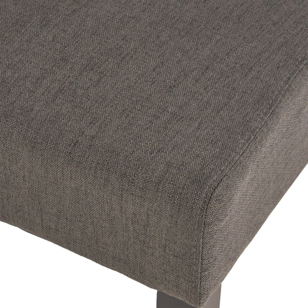 English Elm Christopher Knight Home® - BROXTON Tufted Roll-Top Dining Chair Set of 2 with Stain-Resistant Fabric, Plush Padded Comfort Dark Gray 52454.00LDGRY