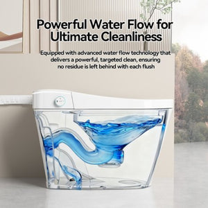 English Elm Unique Smart Bidet Toilet with Auto Open Seat Warm Dryer and Hands Free Flush W3133P414562