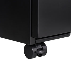 English Elm 3-drawer Rolling Steel File Cabinet Fully Assembled with Lock and Pen Tray for Office Black T3625P495548