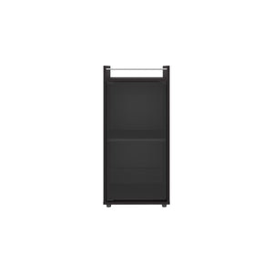 English Elm Theba Modern Minibar Cabinet with 2 Doors & Open Shelf, Compact Black MDF Storage for Small Spaces B070P337131