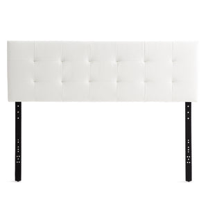 English Elm Edenbrook Sleek Square Tufted Mid-Rise Faux Leather Headboard King/Cal King Black — Modern Luxe Accent B350P394811