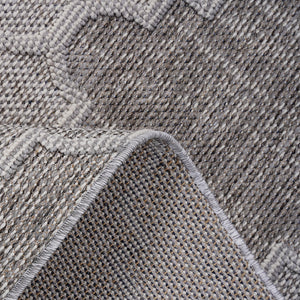 English Elm Loom Modern Trellis 8X10 Area Rug - Stylish White/Grey Indoor/Outdoor Design, Durable & Easy Care B335P289609