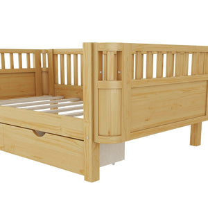 English Elm Twin Kids Platform Bed Teddy Fabric Upholstered with Bunny Cushions and Safety Rails W2593P395956