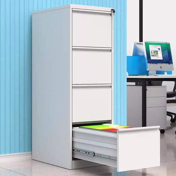 English Elm 3 Drawer Locking Steel File Cabinet Narrow Powder Coated Build for Home Office W1247P173379