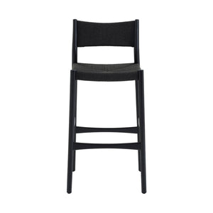 English Elm Erie Woven Paper Cord Rubberwood Counter Stool for Kitchen Island or Home Bar B2736P464816