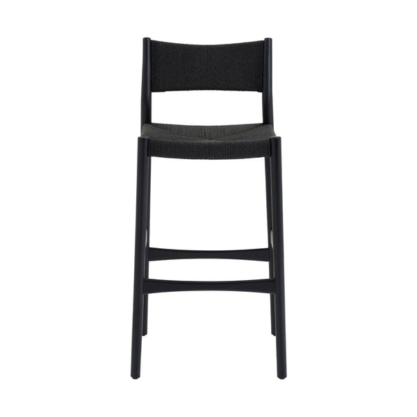 English Elm Erie Woven Paper Cord Rubberwood Counter Stool for Kitchen Island or Home Bar B2736P464816