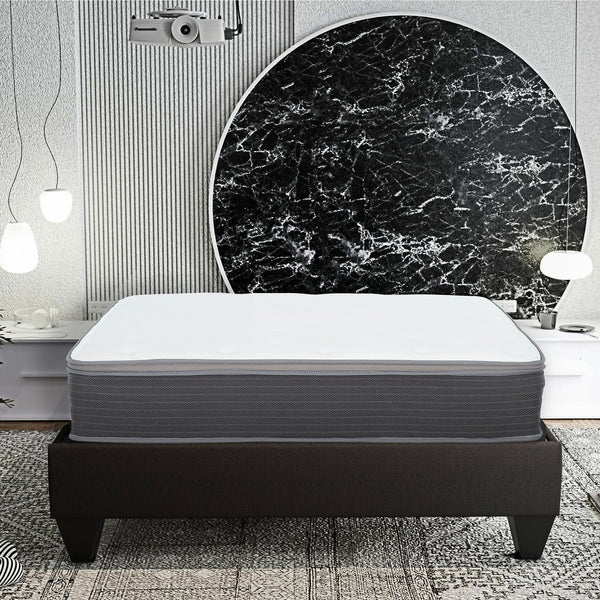 English Elm 8 8in Queen Hybrid Mattress in a Box with Pocket Coils, Gel Memory Foam Cooling & Pressure Relief B2741P290167
