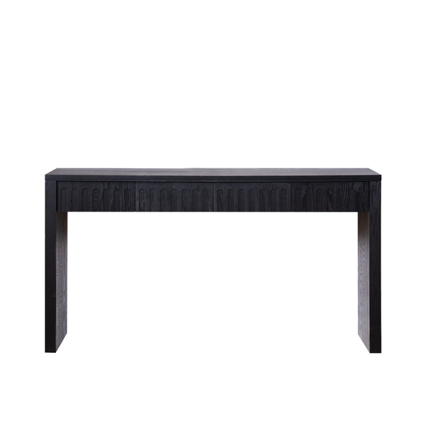 English Elm Modern Black Console Table With 4 Discreet Drawers - Sleek Entryway Storage For Any Space W2729P298159
