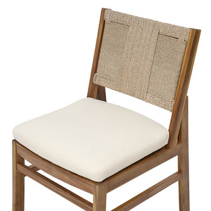 English Elm Outdoor Acacia Wood Bistro Set with Handwoven Wicker Chairs for Patio Dining N773OD00089T