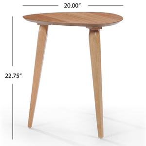 English Elm Christopher Knight Home® - End Table - Elegant Mid-Century Inspired Natural Rubberwood Accent Table For Living Room & Bedroom N771P221034K