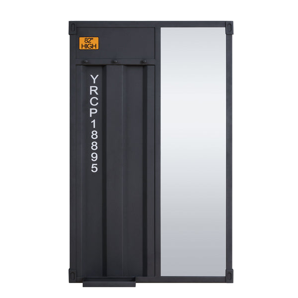 English Elm Cargo Gunmetal Mirror with Safety Guard Rails, Fixed Ladder & 3 Hooks – Sleek Metal Design for Modern Spaces B2726P256350