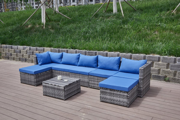 English Elm Patio Sofa With Plush Cushions - Weather-Resistant, Durable Outdoor Seating For Stylish Relaxation B205S00064-GIGA