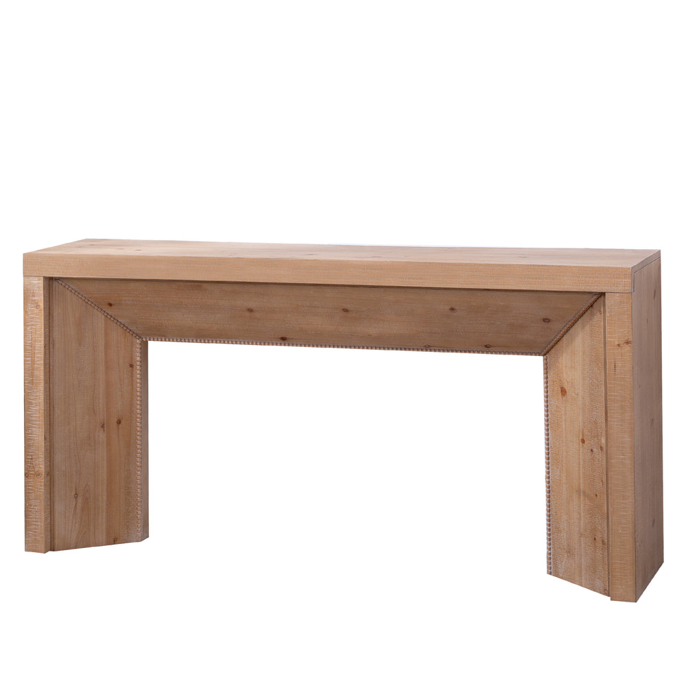 English Elm 62" Modern Rustic Console Table – 62in Slim Engineered Wood Entryway Table for Hallway, Sofa, Decor Storage, Durable Finish W2729P270754